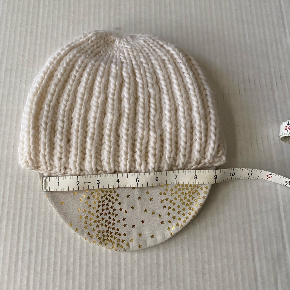 House of Lafayette Theo Wool Alpaca Woven Hat with Leather ⭐️ Stars on Brim - Picture 5 of 15